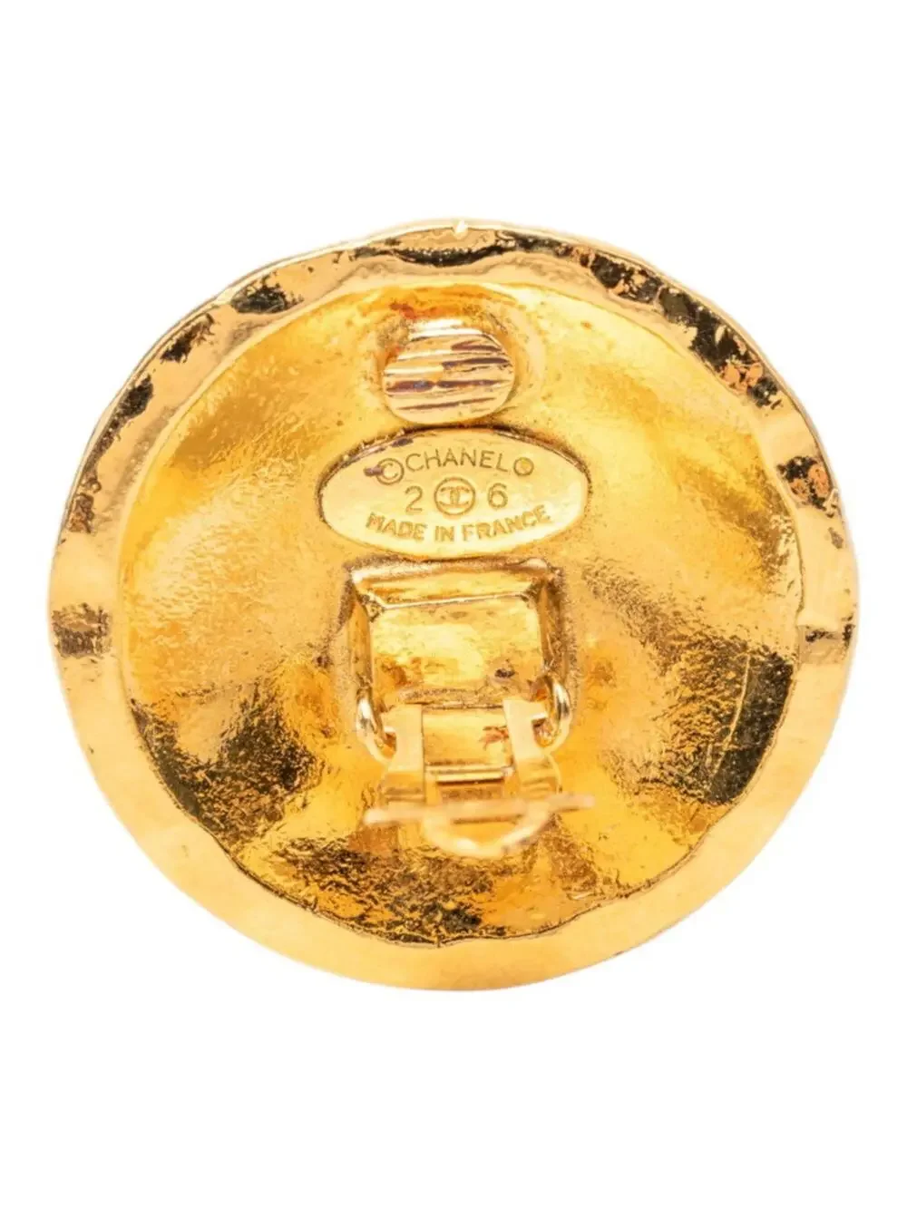 Chanel Cc Logo Round Clip-On Earrings #287692C68B